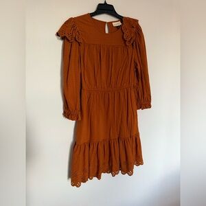 28. Universal Threads Rust Eyelet Lace Dress